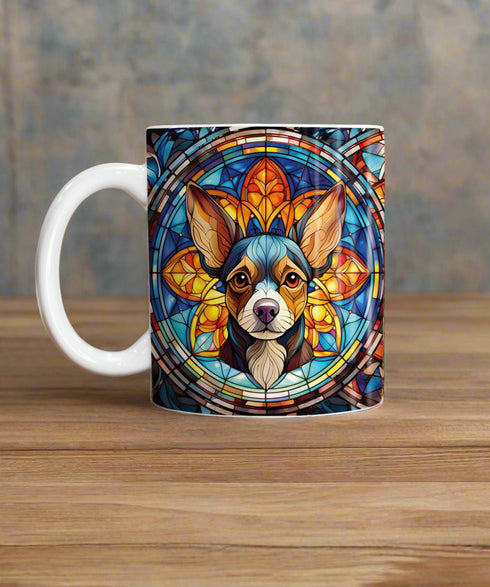Chihuahua Black Suncatcher Artwork Ceramic Mug